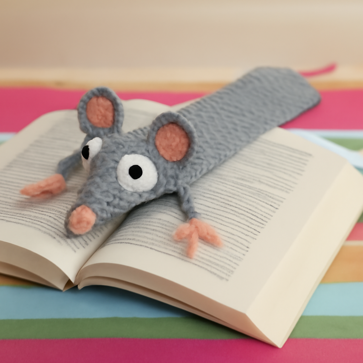 Adorable Crochet Book Rat Bookmark Pattern for Everyone