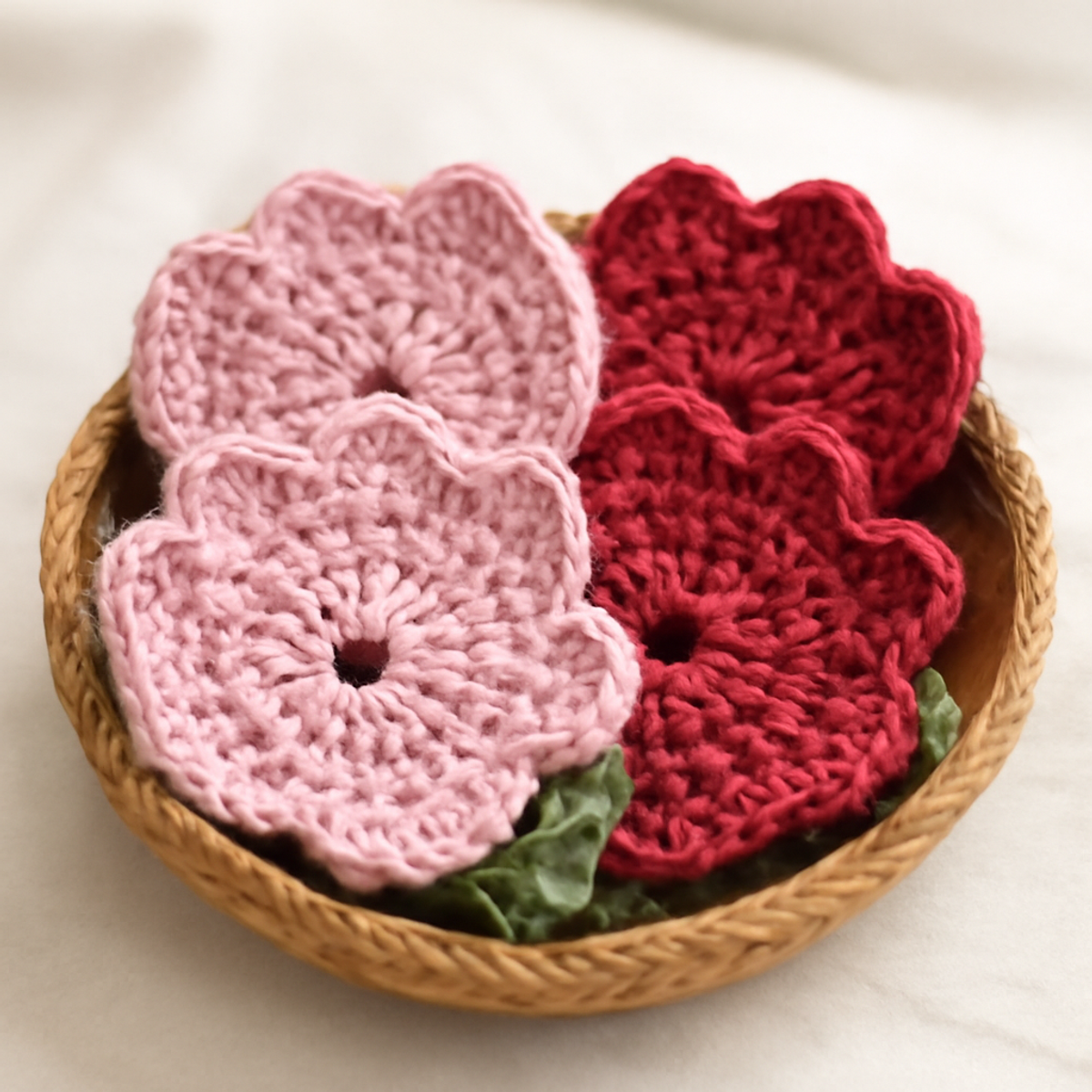 Charming Crochet Flower Coasters for Cozy Decor