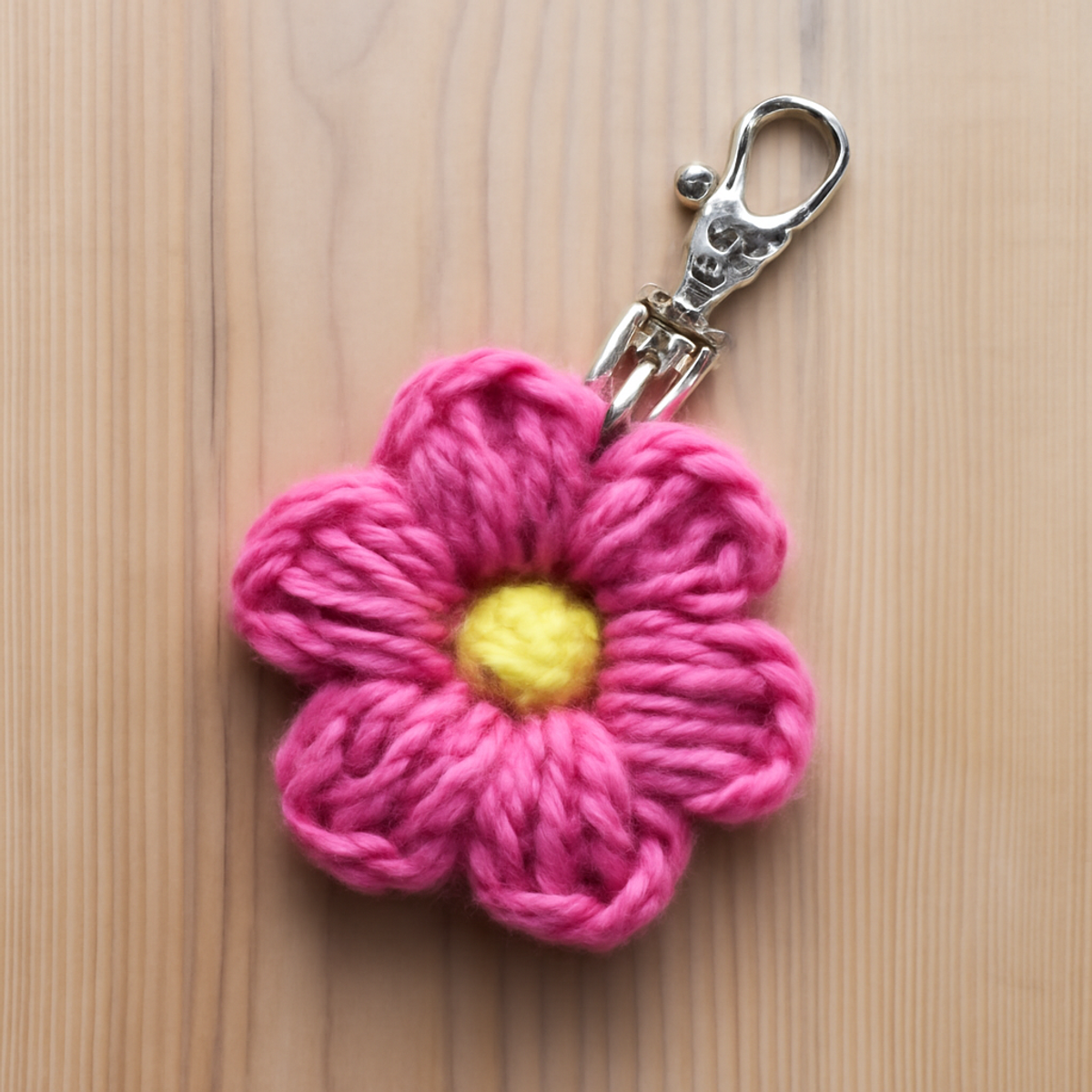 Playful Crochet Flower Keychain Pattern for Quick Gifts