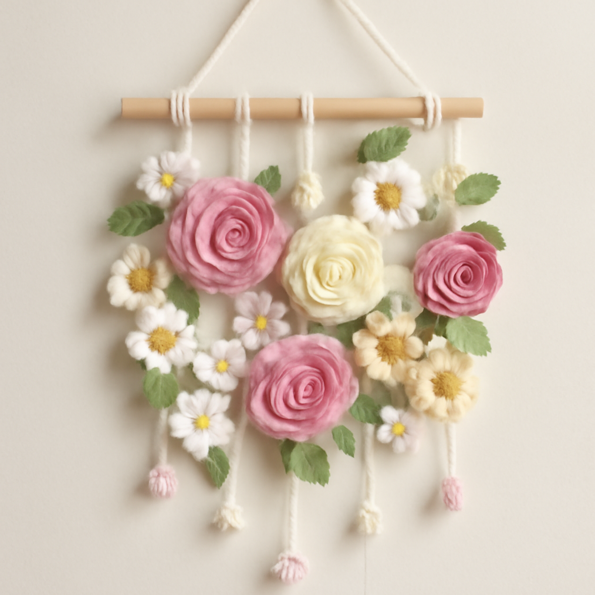 Charming Crochet Flower Wall Hanging for Aesthetic Decor