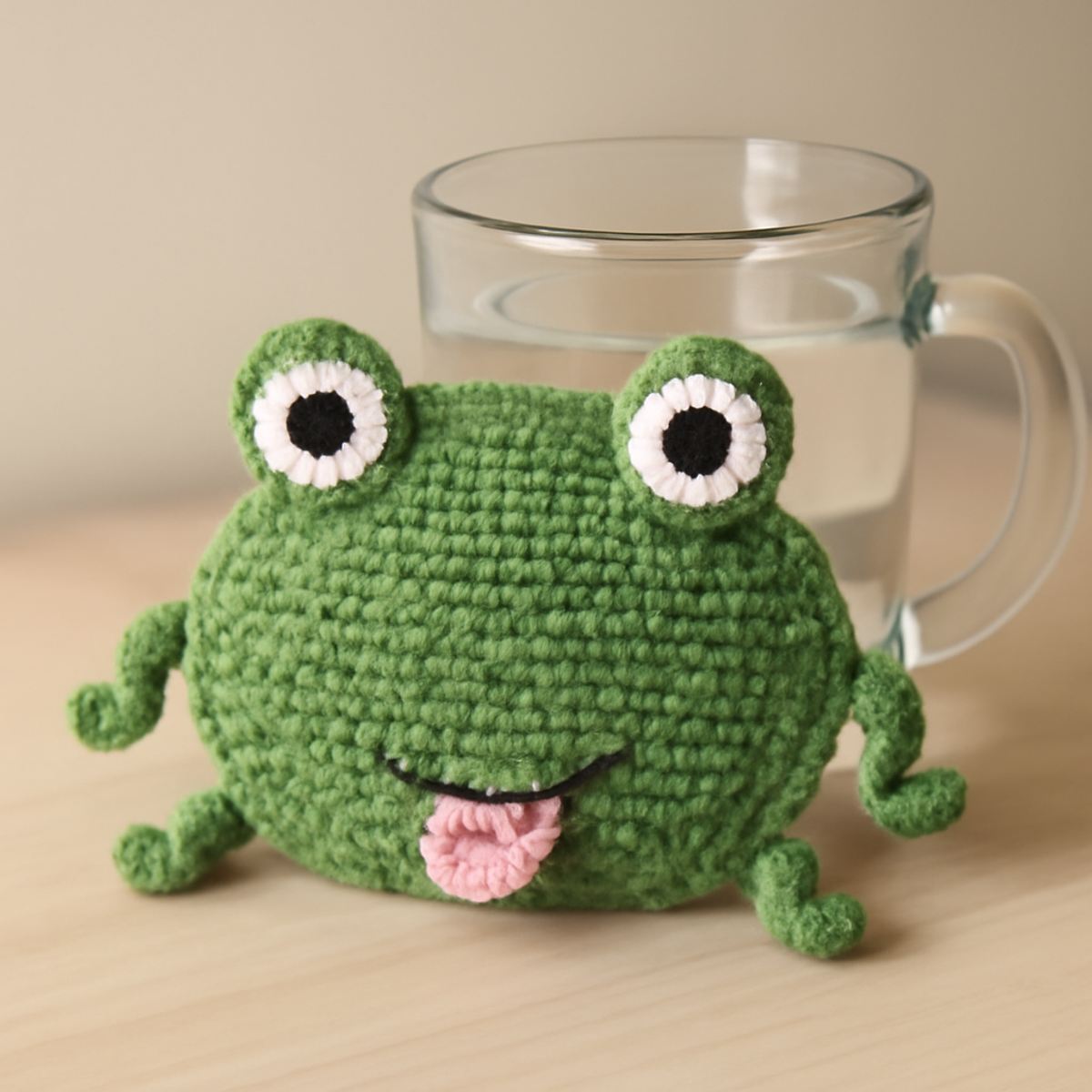 Charming Crochet Frog Mug Hugger: Whimsical & Fun for All