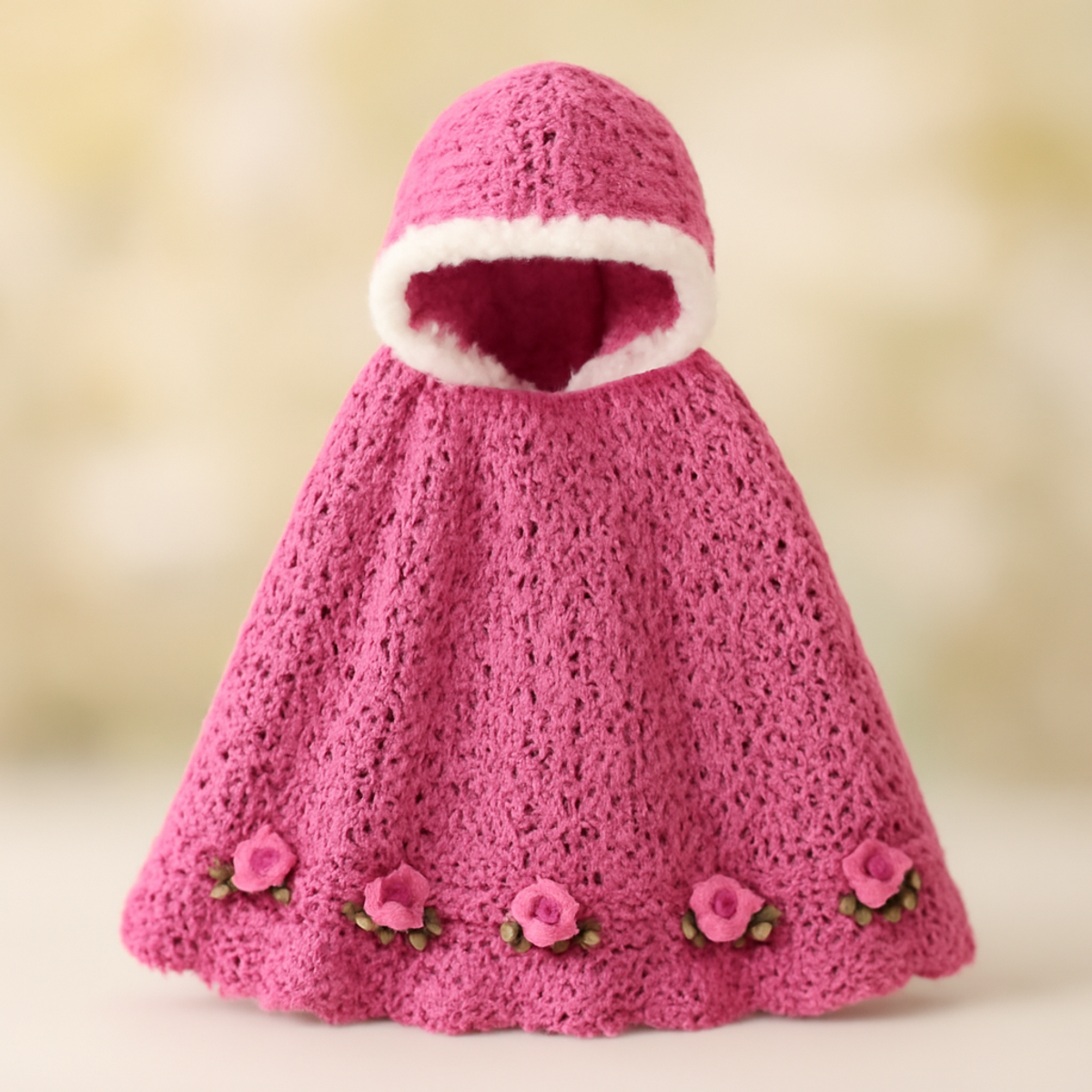 Charming Crochet Hooded Cape for Cozy Style Moments