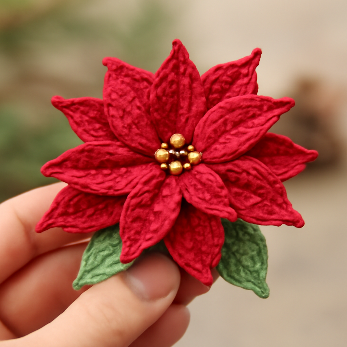Cozy Crochet Poinsettia Flowers for Festive Decor