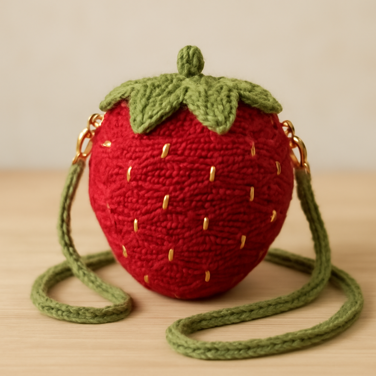 Charming Crochet Strawberry Bag: A Fun Beginner Project