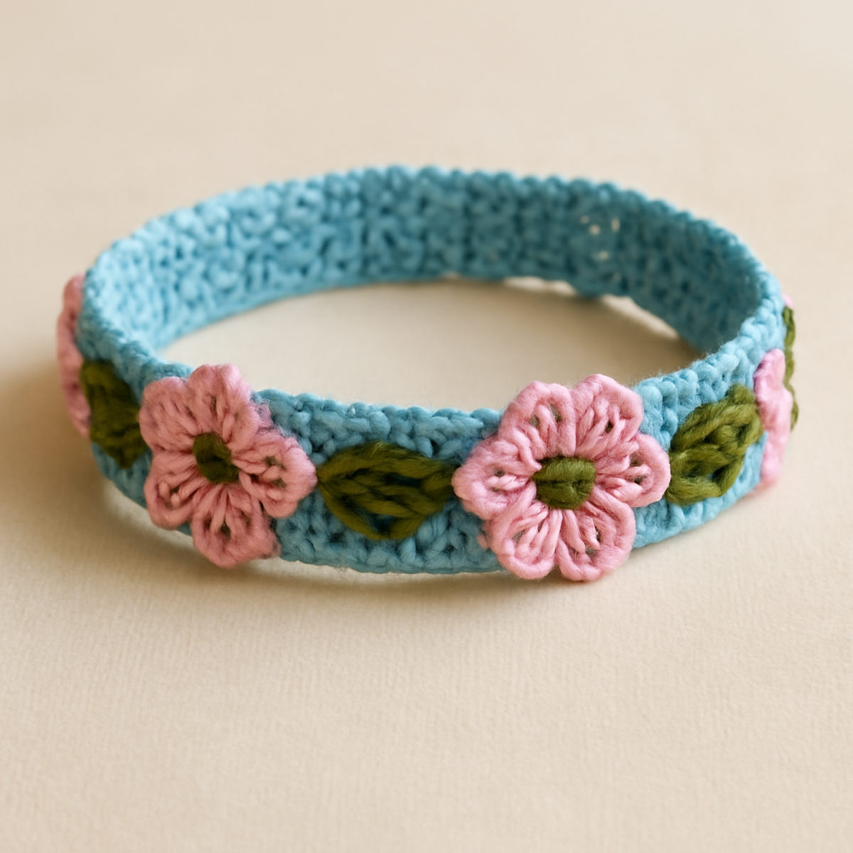 "Charming Floral Crochet Bracelet for a Whimsical Touch"