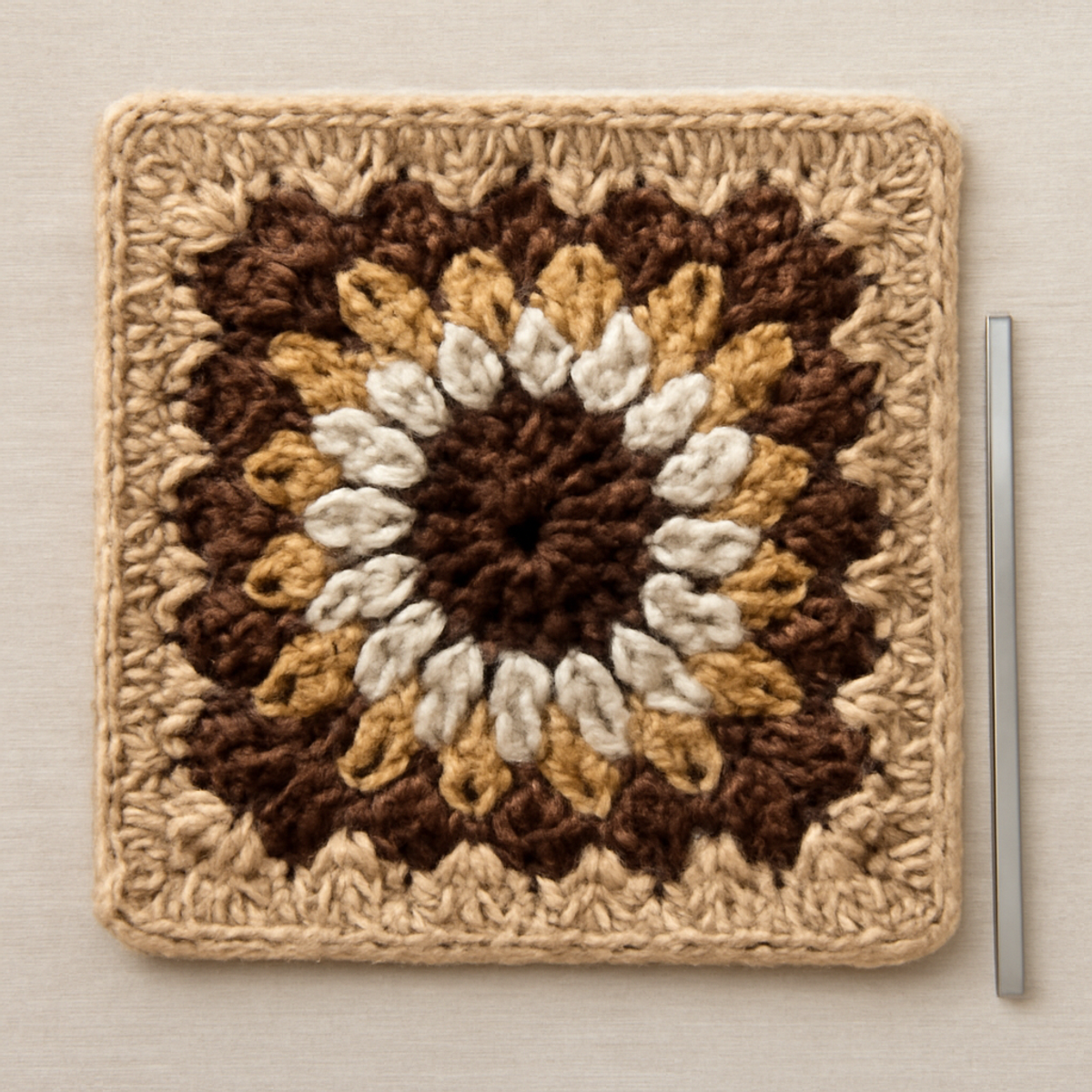 Earthy Floral Granny Square Crochet: A Beginner's Delight