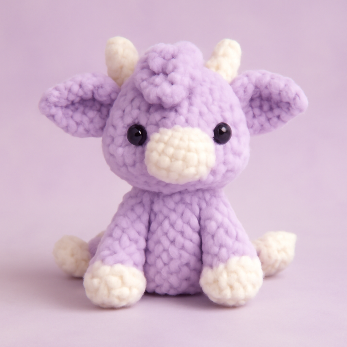 Cute Lilac Cow Crochet: A Plush Amigurumi Delight