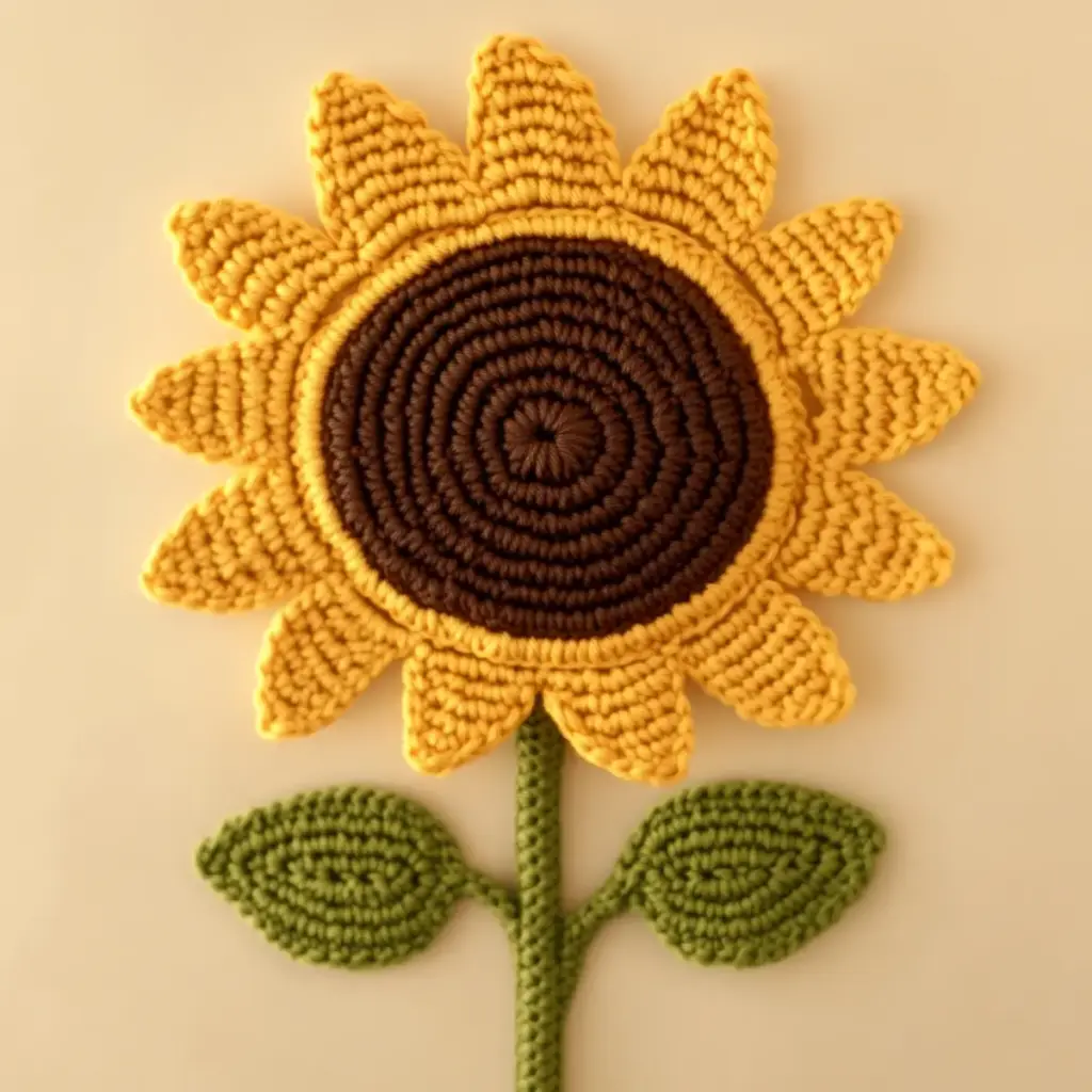 crochet sunflower