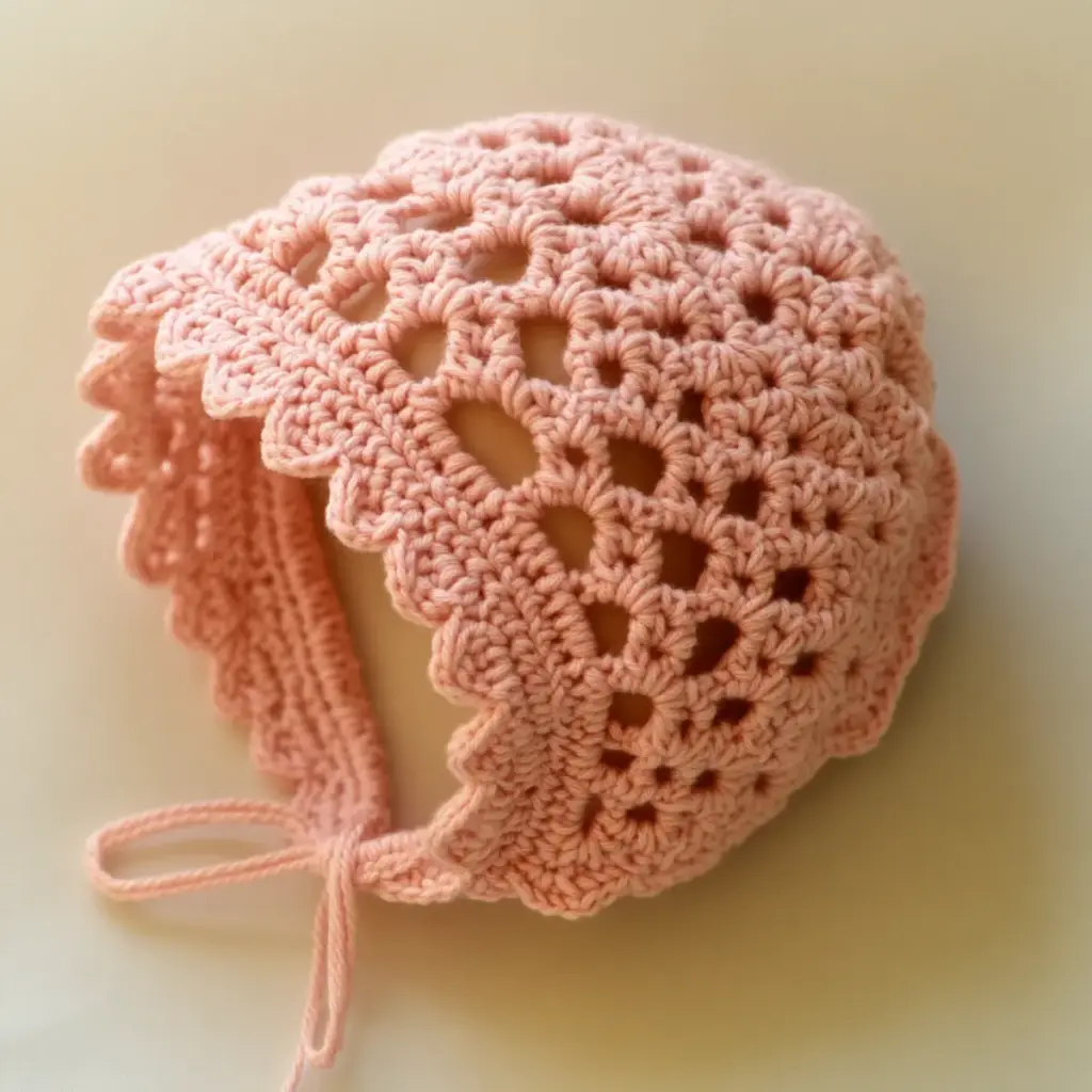 crochet baby bonnet