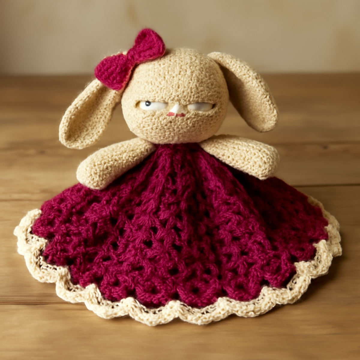 Cozy Bunny Lovey Crochet Pattern for Little Hands