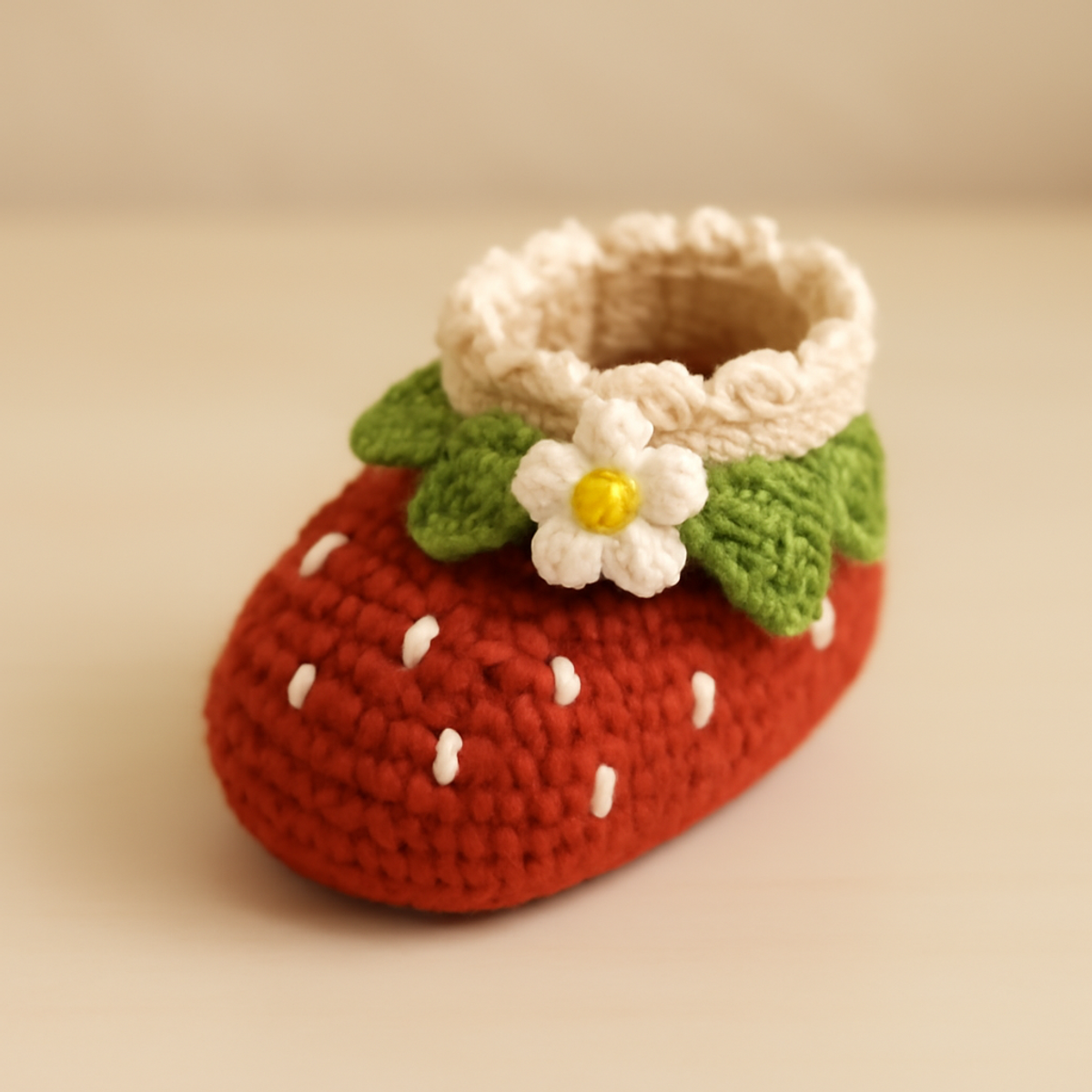 Whimsical Crochet Baby Booties: Adorable Strawberry Style