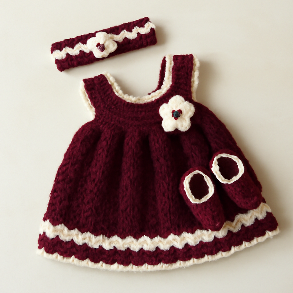 Charming Crochet Baby Dress Set for Special Occasions