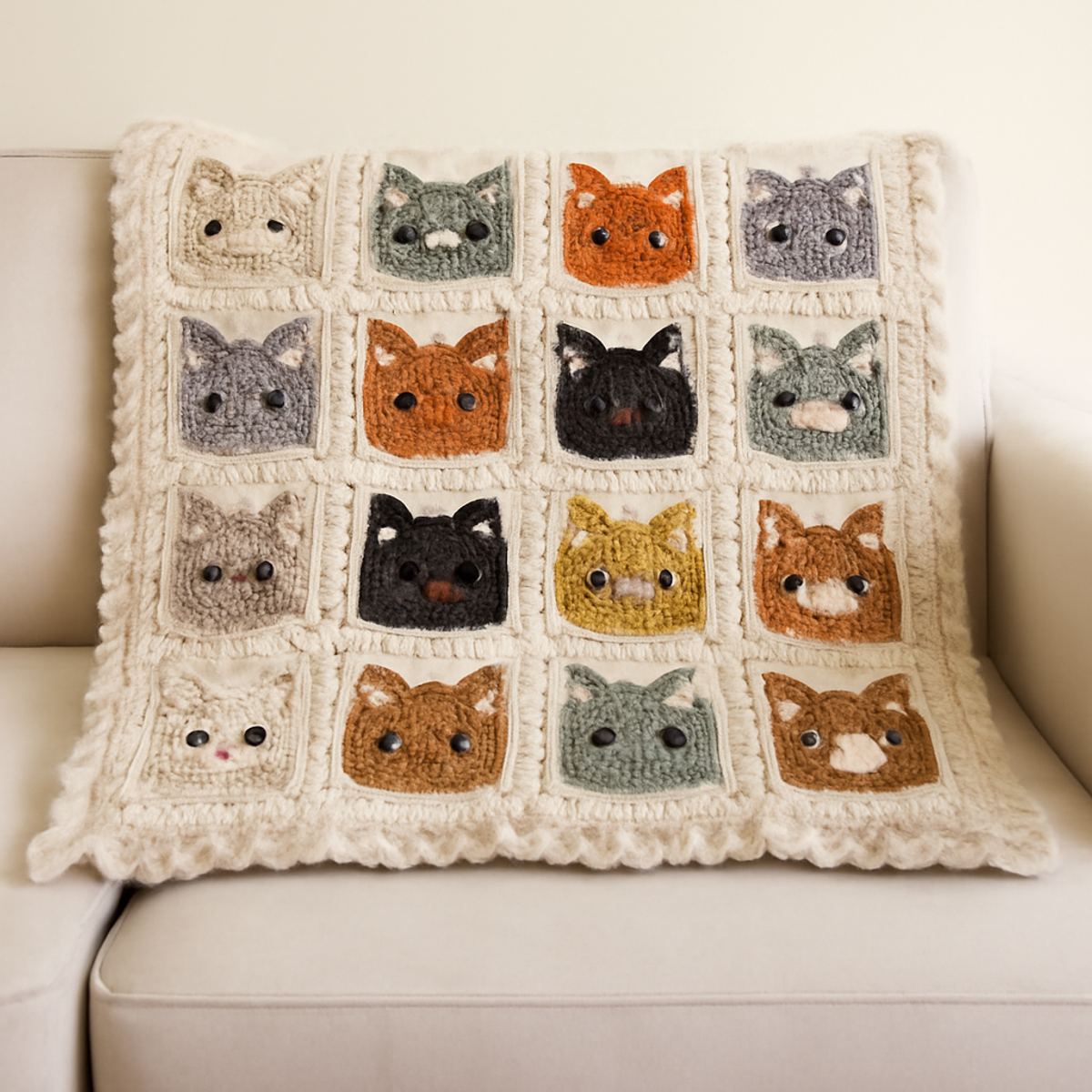 Cozy Crochet Cat Blanket for Creative Crafters