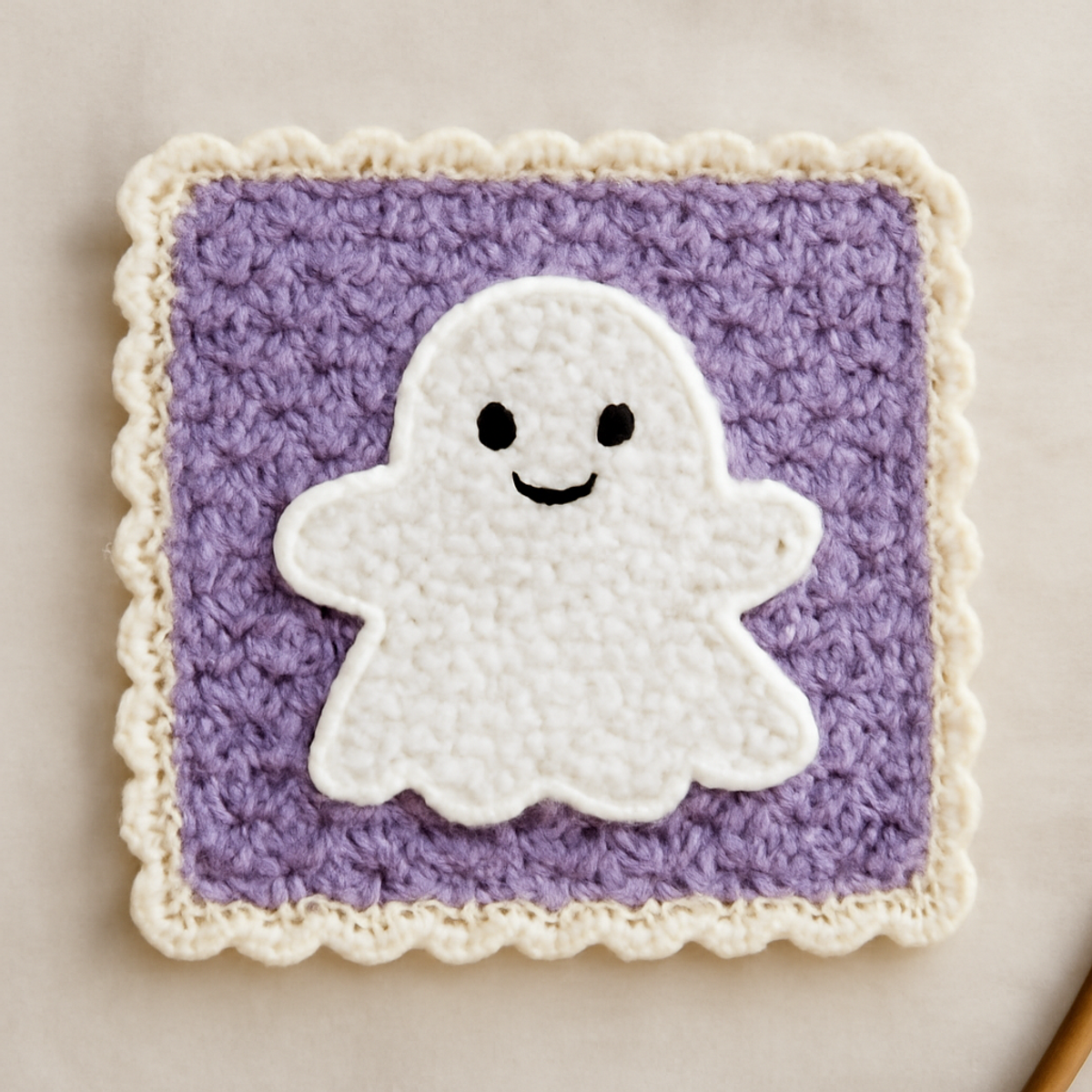 Cozy Crochet Ghost Square Pattern for Seasonal Decor