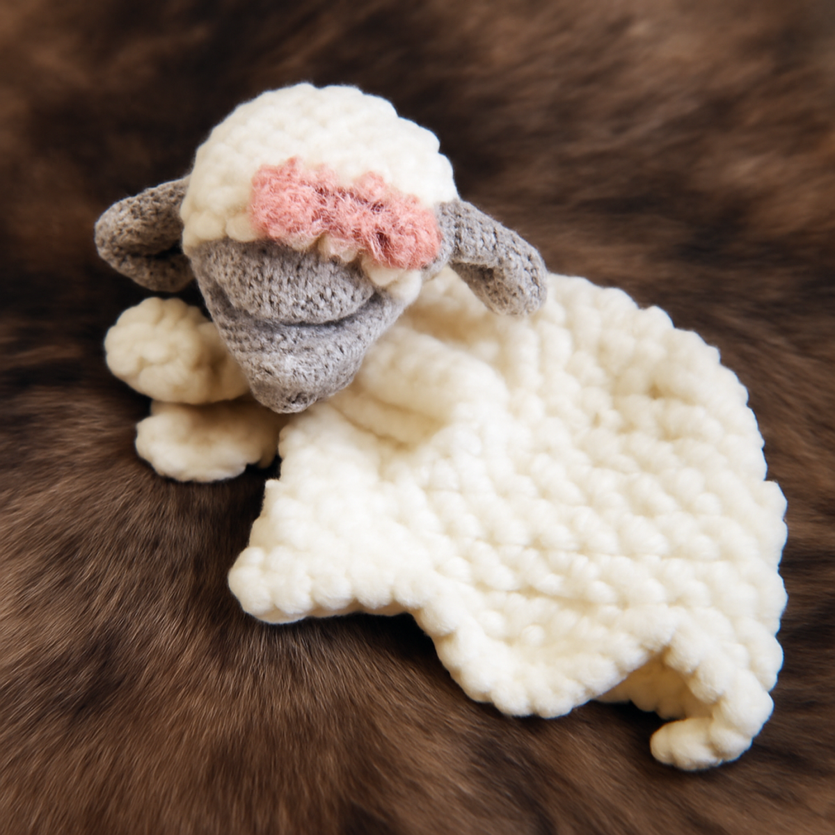 Cozy Crochet Lamb Lovey: A Soft Cuddle Companion