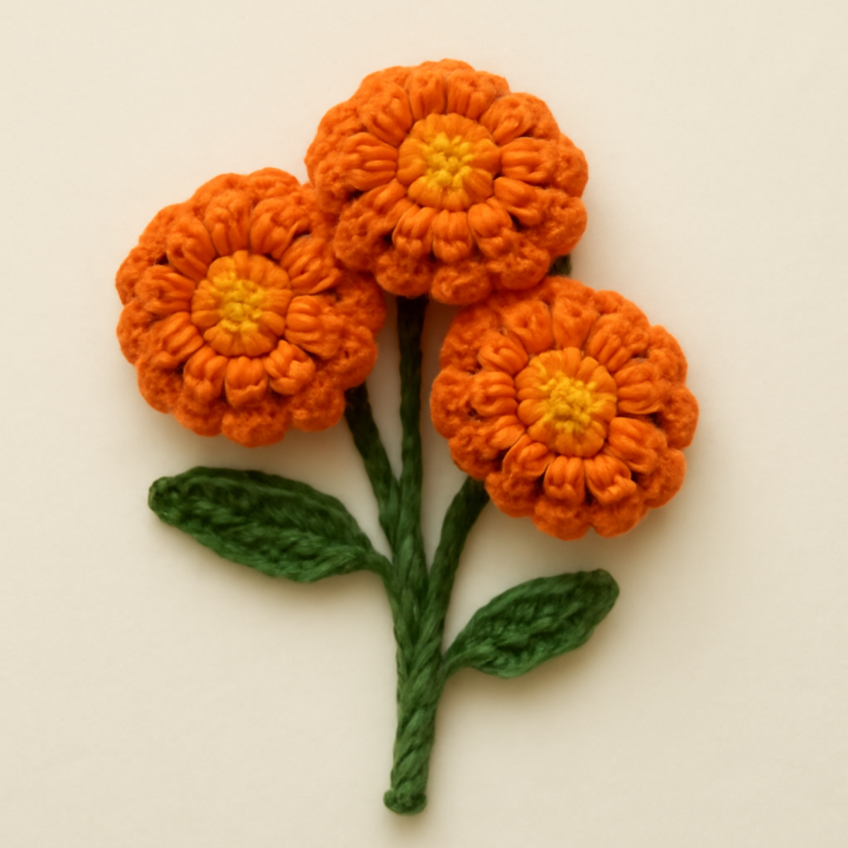Vibrant Crochet Marigold Flower Pattern for Beginners