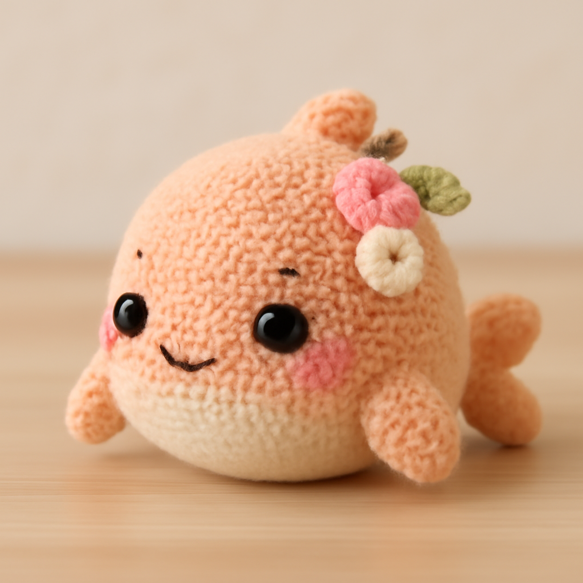 Adorable Crochet Peach Whale: A Quick & Easy Amigurumi Project