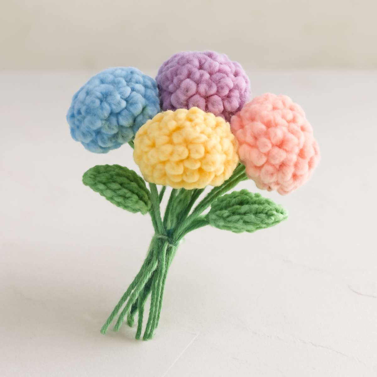 Vibrant Crochet Pompon Flowers for Spring Decor Bliss
